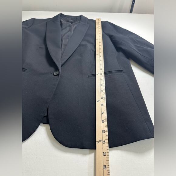 J. Crew Parke Bi- Stretch Blazer Black Size 18 Cotton Viscose Blend - Picture 4 of 6
